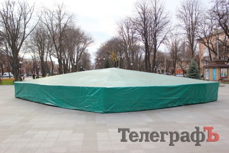Главный фонтан Кременчуга «залег в спячку»