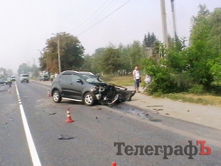 В Кременчуге погиб водитель SsangYong’а – потерял сознание за рулём и врезался в грузовик