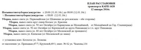 Де сьогодні, 12 січня, комунальники Кременчука прибиратимуть сніг