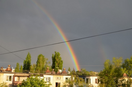 Как кременчужане делились радугой...