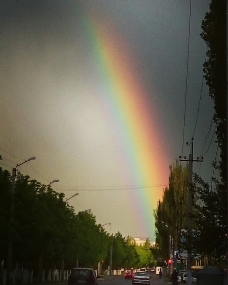 Как кременчужане делились радугой...