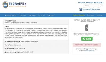 Підкинули петицій: кременчужани хочуть нормальні тротуари та не хочуть побудинкові лічильники газу